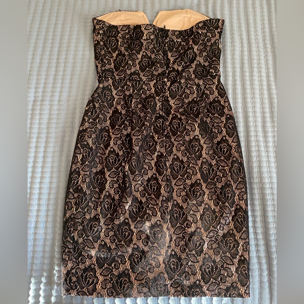 Sequin and Lace Gold Dress - Picture 4 of 4